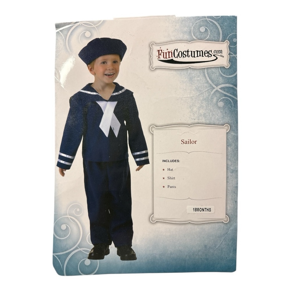 FunCostumes Blue Sailor Baby 18 Months Halloween Costume Outfit Hat Shirt Pants